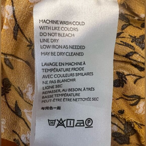 Maeve by Anthropology Mustard Floral Peplum Top - Picture 4 of 7